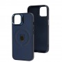 Чохол для iPhone 14 Logo Case MagSafe dark blue