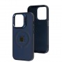 Чохол для iPhone 14 Pro Logo Case MagSafe dark blue