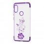 Чехол для Xiaomi Redmi Note 6 Pro kingxbar diamond flower фиолетовый