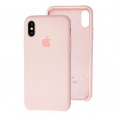 Чохол для iPhone X / Xs Silicone case pink sand