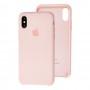 Чохол для iPhone X / Xs Silicone case pink sand