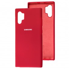 Чехол для Samsung Galaxy Note 10+ (N975) Silicone Full вишневый  