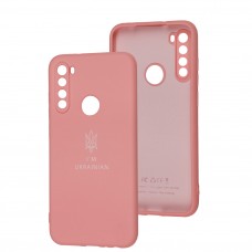 Чехол для Xiaomi Redmi Note 8T Silicone Full Трезубец розовый / light pink