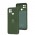 Чохол для Xiaomi Poco С40 Silicone Full Тризуб темно-зелений