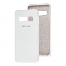 Чехол для Samsung Galaxy S10 (G973) Silicone Full белый