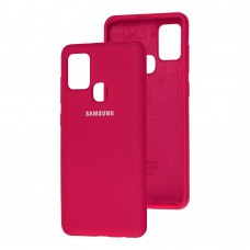 Чохол для Samsung Galaxy A21s (A217) Silicone Full вишневий
