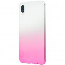 Чехол для Huawei P Smart Plus Gradient Design розово-белый
