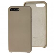 Чохол для iPhone 7 Plus / 8 Plus Leather case (Leather) темно-сірий