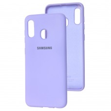 Чохол для Samsung Galaxy A20/A30 Silicone Full лавандовий