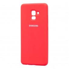 Чехол для Samsung Galaxy A8+ 2018 (A730) Silicone cover красный