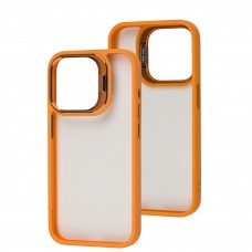 Чехол для Iphone 15 Pro Extreme drops crystal glass orange