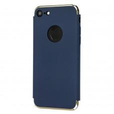 Чехол с защитой 360 для iPhone 7 / 8 матовое покрытие синий