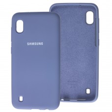 Чехол для Samsung Galaxy A10 (A105) Silicone Full лавандовый серый