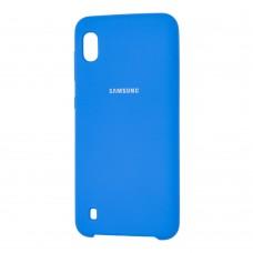 Чехол для Samsung Galaxy A10 (A105) Silky Soft Touch "светло-синий"