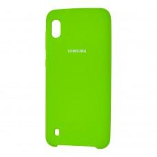 Чехол для Samsung Galaxy A10 (A105) Silky Soft Touch "зеленый"