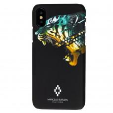 Чохол Marcelo для iPhone X / Xs soft touch тигр у кольоровій