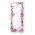 Чехол для Xiaomi Mi 8 Lite Блестки вода светло-розовый "цветы"
