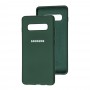 Чохол для Samsung Galaxy S10+ (G975) Silicone Full зелений / dark green