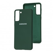 Чехол для Samsung Galaxy S21+ (G996) Silicone Full зеленый / dark green