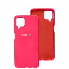 Чехол для Samsung Galaxy A12 (A125) Silicone Full розовый неон