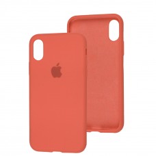 Чохол для iPhone X / Xs Silicone Full кавуновий / watermelon red