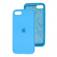 Чехол для iPhone 7 / 8 Silicone Full голубой / blue