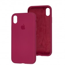 Чехол для iPhone Xr Silicone Full малиновый / pomegranate