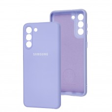 Чехол для Samsung Galaxy S21 (G991) Silicone Full camera сиреневый / dasheen 
