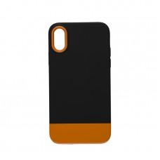 Чехол для iPhone X / Xs Bichromatic black / orange