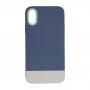 Чехол для iPhone X / Xs Bichromatic blue / white