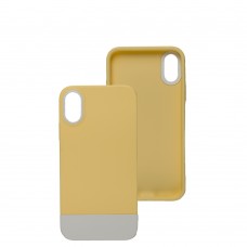 Чехол для iPhone X / Xs Bichromatic creamy-yellow / white