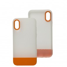 Чехол для iPhone X / Xs Bichromatic matte / orange