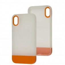 Чехол для iPhone Xr Bichromatic matte/orange
