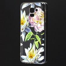 Чеххол для Samsung Galaxy J6 2018 (J600) цветы дизайн 1