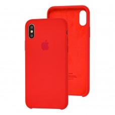 Чохол Silicone для iPhone X / Xs Premium case червоний