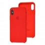 Чохол Silicone для iPhone X / Xs Premium case червоний