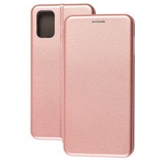Чохол книжка Premium для Samsung Galaxy M51 (M515) рожево-золотистий