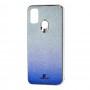 Чехол для Samsung Galaxy M21 / M30s Swaro glass серебристо-синий
