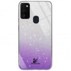 Чохол для Samsung Galaxy M21 / M30s Swaro glass сріблясто-фіолетовий