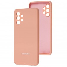 Чохол для Samsung Galaxy A32 (A325) Full camera рожевий / pudra