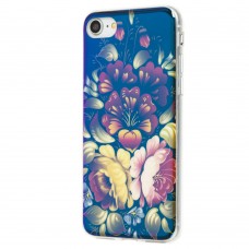 Чехол для iPhone 7 / 8 перламутр цветы