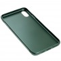 Чехол для iPhone Xs Max glass LV зеленый