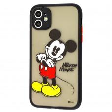 Чохол для iPhone 11 Picture shadow matte Mickey Mouse чорний