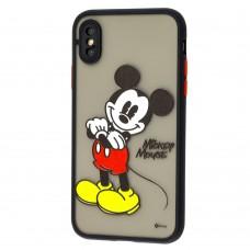 Чохол для iPhone X / Xs Picture shadow matte Mickey Mouse чорний