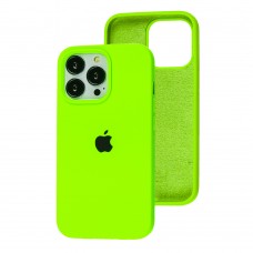 Чохол для iPhone 13 Pro Square Full silicone салатовий / neon green