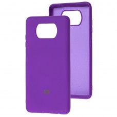 Чехол для Xiaomi Poco X3 Silicone Full фиолетовый / purple 