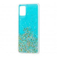 Чехол для Samsung Galaxy A31 (A315) Wave confetti голубой