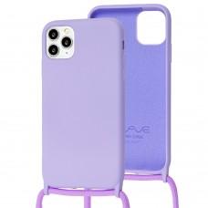 Чохол для iPhone 11 Pro Max Wave Lanyard with logo light purple