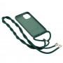 Чехол для iPhone 11 Pro Max Wave Lanyard without logo forest green