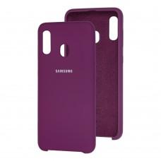 Чехол для Samsung Galaxy A20 / A30 Silky Soft Touch сиреневый